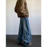 春款现货+美式高街痞帅弯刀裤休闲牛仔裤CK599/P60限88，男装牛仔裤，电商B350