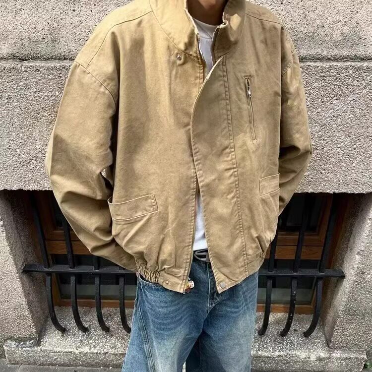 网图+美式复古水洗帆布工装夹克外套W1098/P95限128,男装夹克,电商B350
