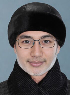 pu皮质老头帽子冬季瓜皮帽防雪帽复古老年人加绒加厚保暖地主帽男