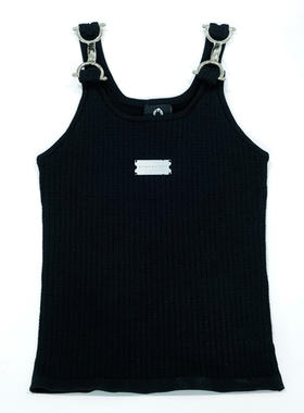 UPGREATED孙滢皓同款千禧搭扣吊带造型针织网眼背心