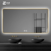 智能浴室镜带框卫生间触摸屏灯洗手间防雾定制洗手台化妆洗漱镜子