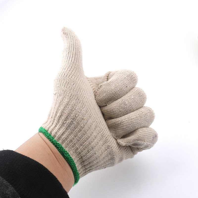 悍良 棉线手套劳保手套工作白手套棉纱耐磨加厚防护防滑汽修劳动