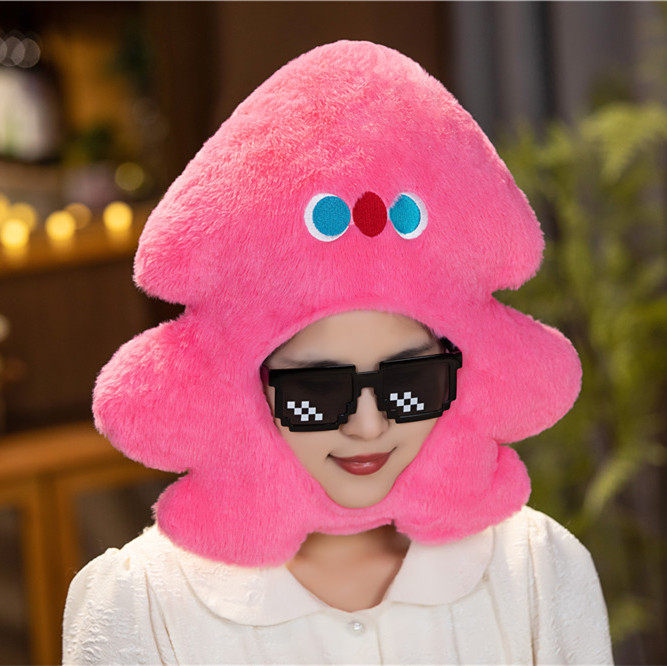 韩国ins罗渽民同款可爱粉笨笨毛绒头套拍照道具女友闺蜜生日礼物
