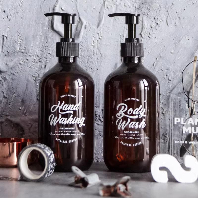 ins北欧风酒店分装瓶 洗发水洗手液替换塑料按压乳液按压瓶子