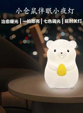 2025新款卧室硅胶小夜灯睡眠夜间婴儿喂奶床头拍拍灯床上宿舍充电