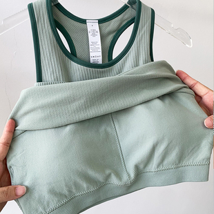 lu同款ebb瑜伽背心女可拆卸胸垫高弹亲肤针织短款运动瑜伽背心
