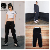 adidas 三叶草 串标联名 酷动城 男女秋冬加绒运动长裤 DZ2141