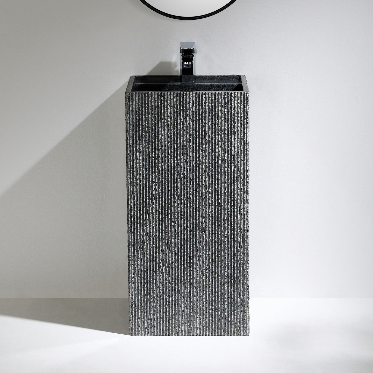 冠石汇立柱盆天然大理石防冻防晒