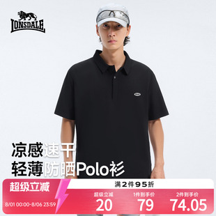 宽松翻领T恤 龙狮戴尔户外防晒速干polo衫 男夏季 2025新款 冰感短袖