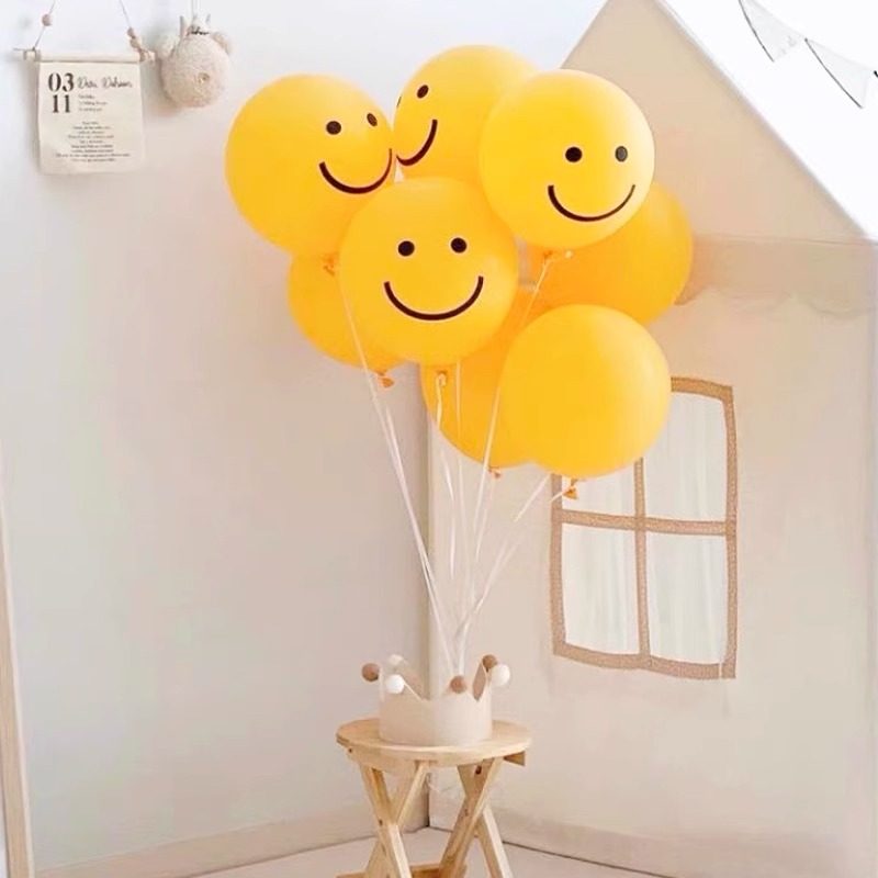ins柠檬黄色笑脸气球飘空儿童生日派对场景装饰布置户外拍照道具,节庆用品/礼品,气球,淘宝优惠券,粉丝福利购,淘宝优惠卷