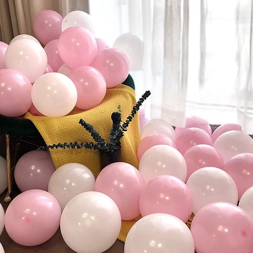 加厚浅粉白色气球520求婚告白装饰女朋友生日浪漫惊喜氛围布置