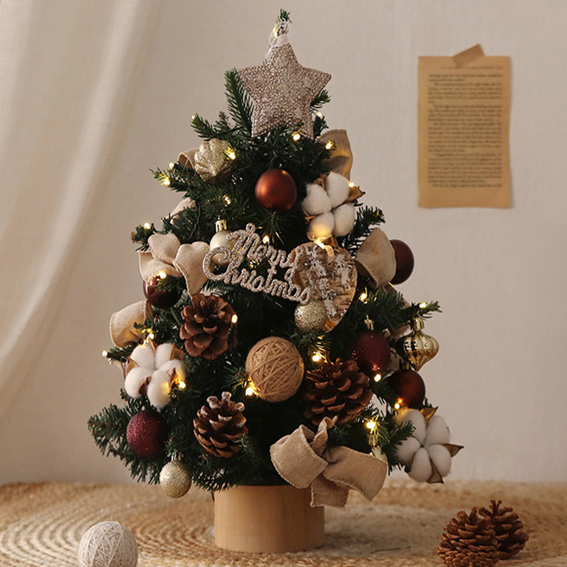 圣诞树新款家用套餐桌面摆件小型迷你圣诞树diy圣诞节装饰ins