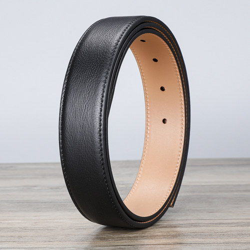 菲拉替换头层植鞣牛皮不带头皮带