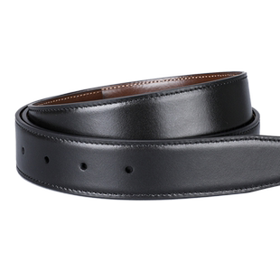 光面菲拉万宝不带头无扣头皮带男真皮3.4纯带身2.9牛皮腰带条911