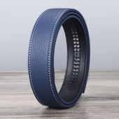 不带头3.4皮带男真皮自动扣荔枝纹头层牛皮无头纯带身无扣腰带920