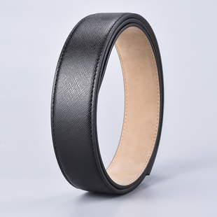 无孔无卡槽十字纹光面不带头皮带男真皮3.4无扣纯带身裤 腰带条904