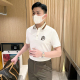 短袖 t恤 时尚 夏季 polo衫 刺绣翻领上衣男士 商务高端气质修身 男 新款