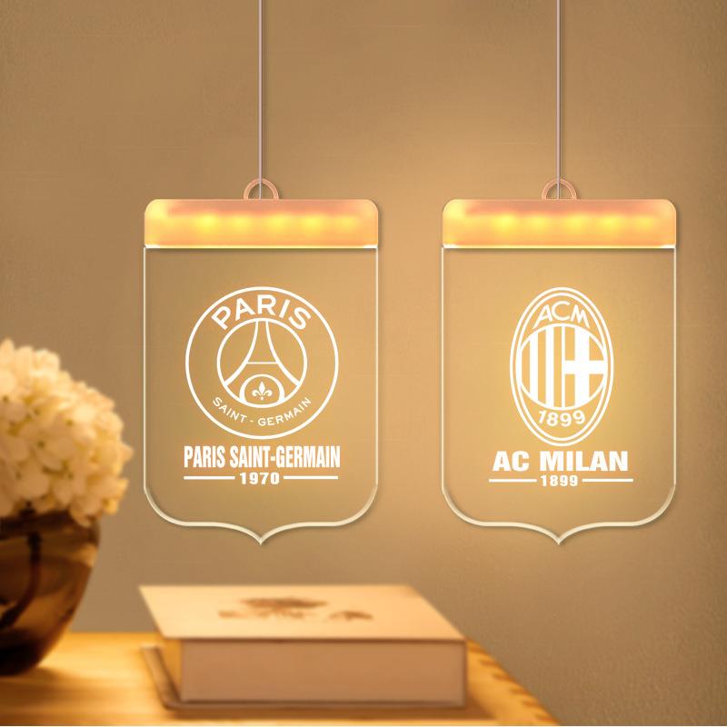 足球周边切尔西尤文皇马国际米兰利物浦小夜灯生日礼物挂件挂画