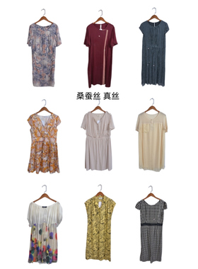 瑕疵女装夏季真丝桑蚕丝连衣裙名媛风碎花长裙印花真丝Z24