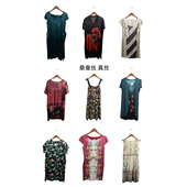 瑕疵女装 夏季 真丝桑蚕丝连衣裙名媛风碎花长裙印花真丝W22