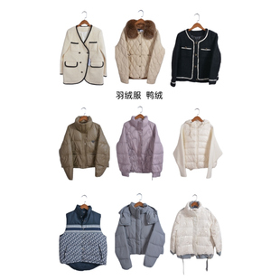 古着vintage羽绒服冬季加厚保暖连帽外套宽松长短款面包服YR1