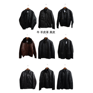 vintage古着皮衣美式A2复古短款宽松飞行员皮夹克外套真皮PY6