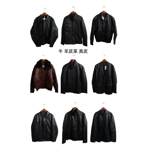 vintage古着皮衣美式A2复古短款宽松飞行员皮夹克外套真皮PY6