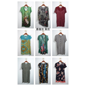 瑕疵女装 夏季 真丝桑蚕丝连衣裙名媛风碎花长裙印花真C14