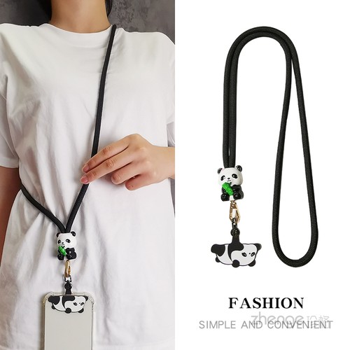 可爱国宝熊猫斜挎手机挂绳
