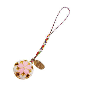 珍格小清新樱花铃铛手机挂绳水音铃可爱少女心手机小挂件U盘吊坠治愈系手机链挂饰挂坠平安礼物送女朋友