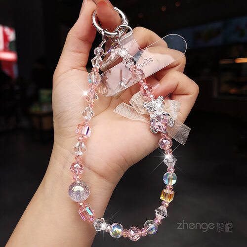 手机链挂件ins超仙女绝美水晶珠