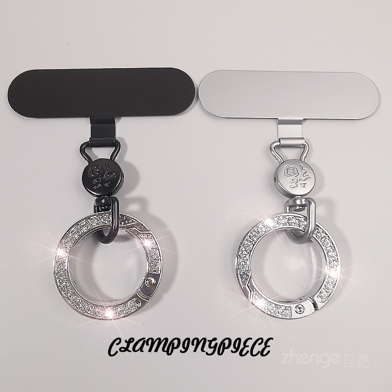 水钻圆扣夹片手机挂绳旋转薄垫片