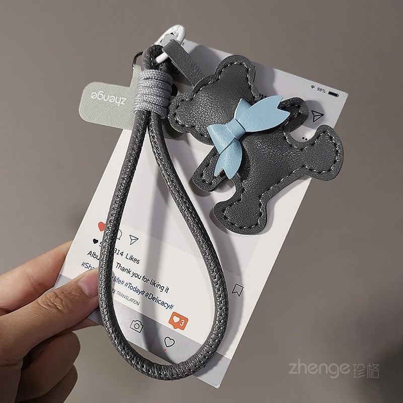 手机挂绳皮质蝴蝶结小熊包挂件饰品女手腕短款户外旅游出行防丢手提链带子手机壳相机钥匙时尚吊绳通用新款,3C数码配件,手机挂件/手机链,淘宝优惠券,粉丝福利购,淘宝优惠卷