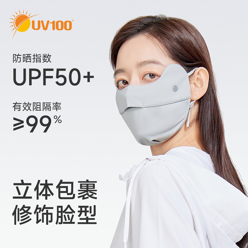 【医美守护系列】UV100防晒面罩防紫外线亲肤透气抗菌口罩女24521-封面