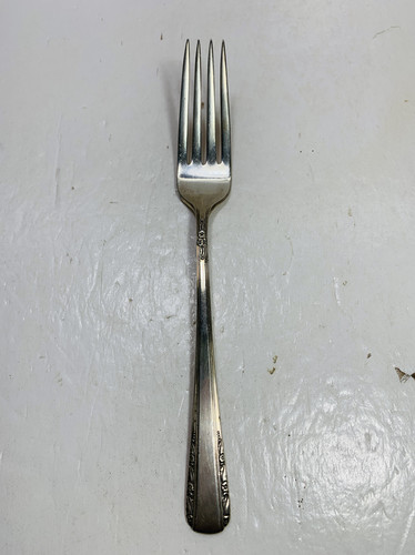 Vintage美国International Courtship古董纯银餐叉  西洋银器收藏