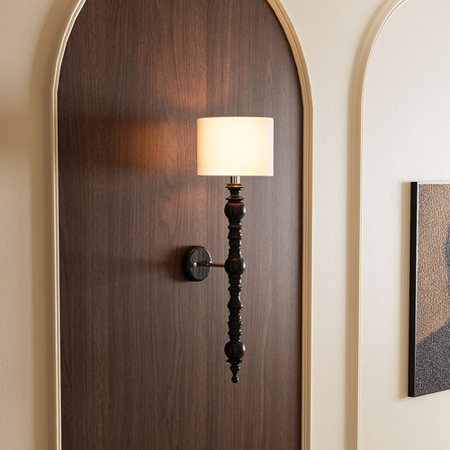 客厅布艺壁灯派泊兰中古法式