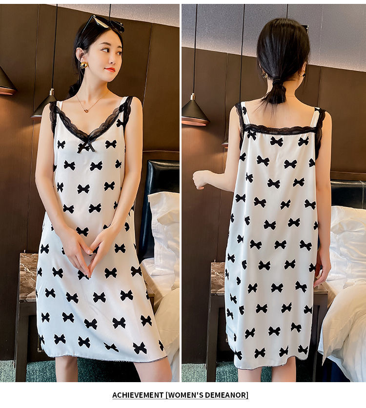 其他冰丝性感夏季薄款家居服睡裙