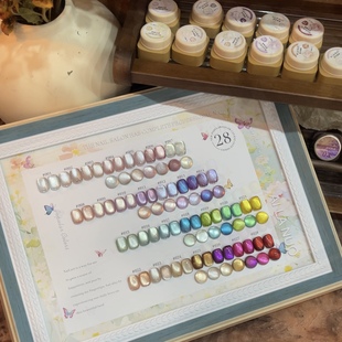 【梦中情猫】水果玻璃珠猫眼彩光美甲店专用水光锻感好吸爆闪显色