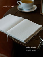 The B6 fixed-page white notebook made of Bachuan paper, with flat grid lines and no date, has a thin paper core and a transparent TPU cover thumbnail 6