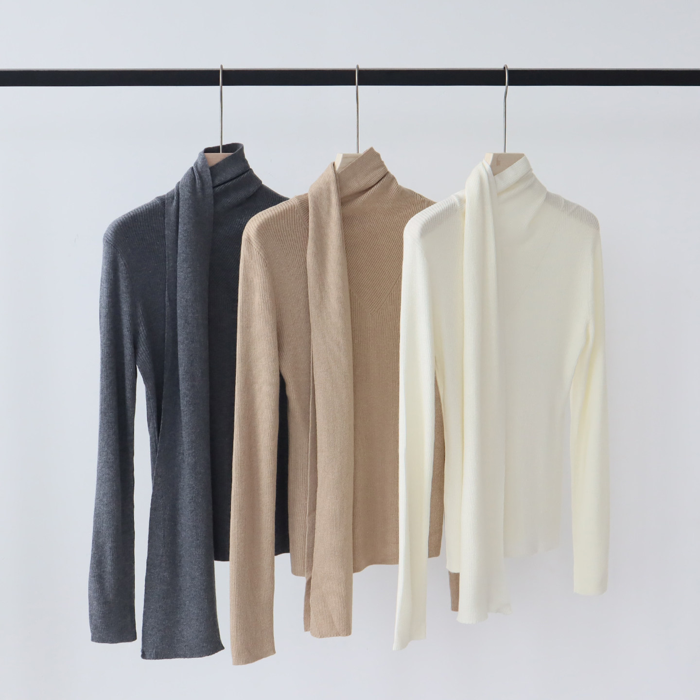 巨好看的早秋穿搭羊毛混纺针织衫高级感围巾领秋季上衣毛衣女内搭,女装/女士精品,毛针织衫,淘宝优惠券,粉丝福利购,淘宝优惠卷