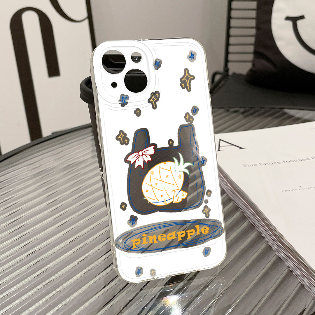 凤梨12适用华为pura70苹果iphone16promax小米15透明mate60新款opporeno13硅胶vivox100荣耀magic6手机壳14