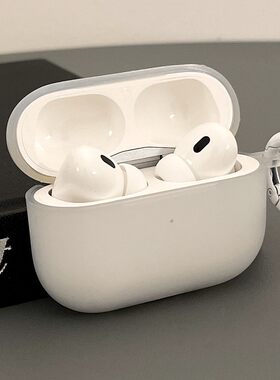 无耳机磨砂白4适用苹果AIRPODSPRO2二代蓝牙3代IPHONE无线耳机壳第二第三代保护套三代耳机盒高级感创意软壳