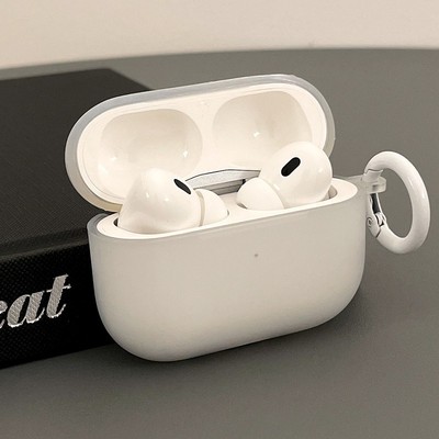 无耳机磨砂白4适用苹果AIRPODSPRO2二代蓝牙3代IPHONE无线耳机壳第二第三代保护套三代耳机盒高级感创意软壳