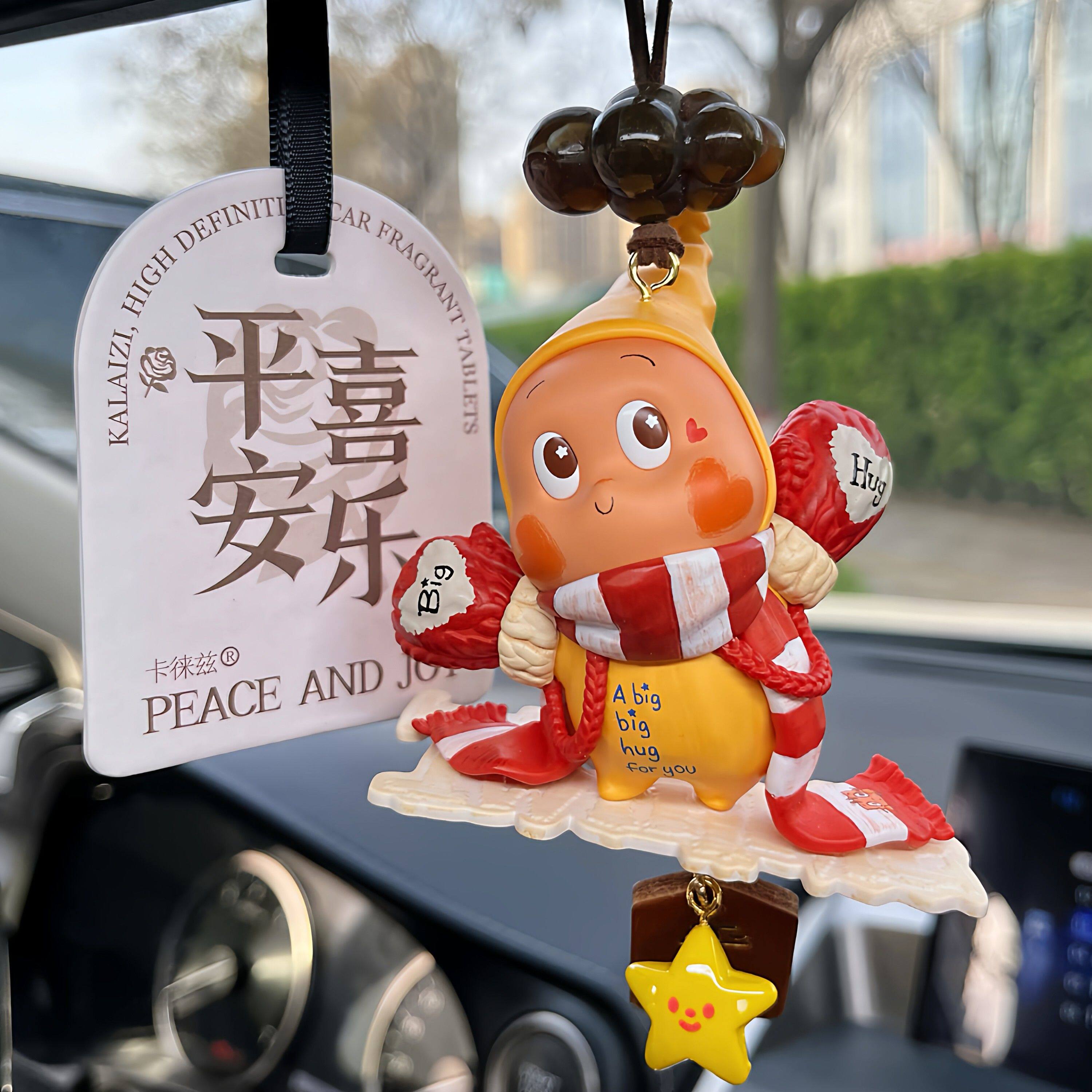 DIY泡泡玛特车挂星星人车载摆件汽车高级感车内挂件后视镜车挂饰