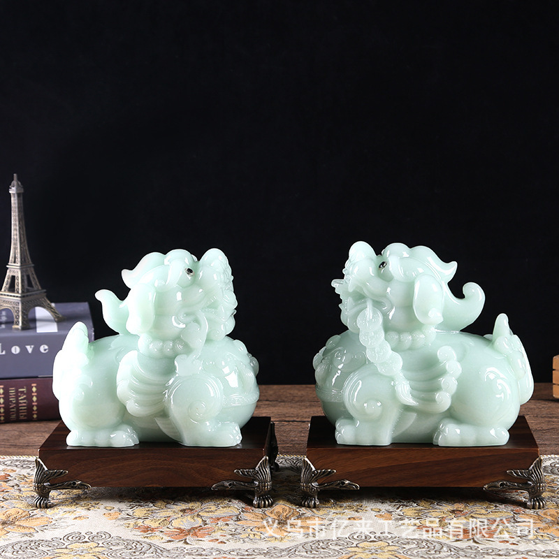 貔貅摆件一对客厅酒柜玄关家居装