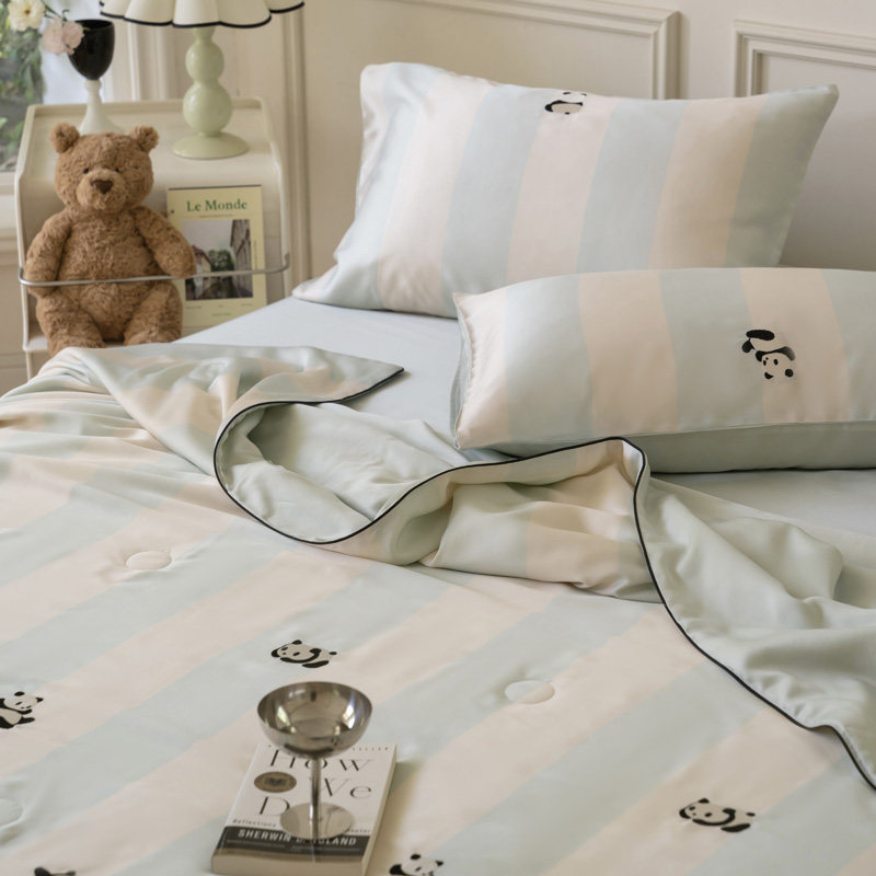 晓名夏季凉感兰精天丝夏被四件套夏凉被空调被可机洗薄被子被芯