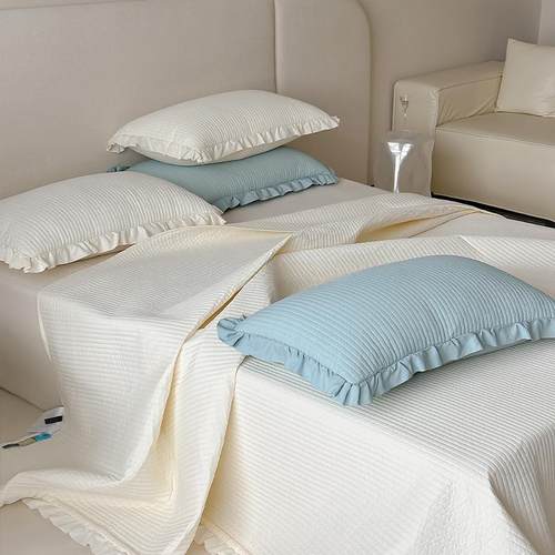 晓名夏季天丝床盖凉感简约马卡龙2025新款A类软凉席枕套夏被