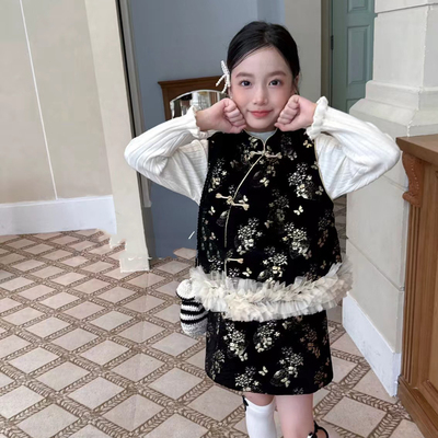年货女童套装2025冬装新款