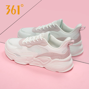 361女鞋跑步鞋复古生活老爹鞋透气网面361度官方旗舰休闲运动鞋女