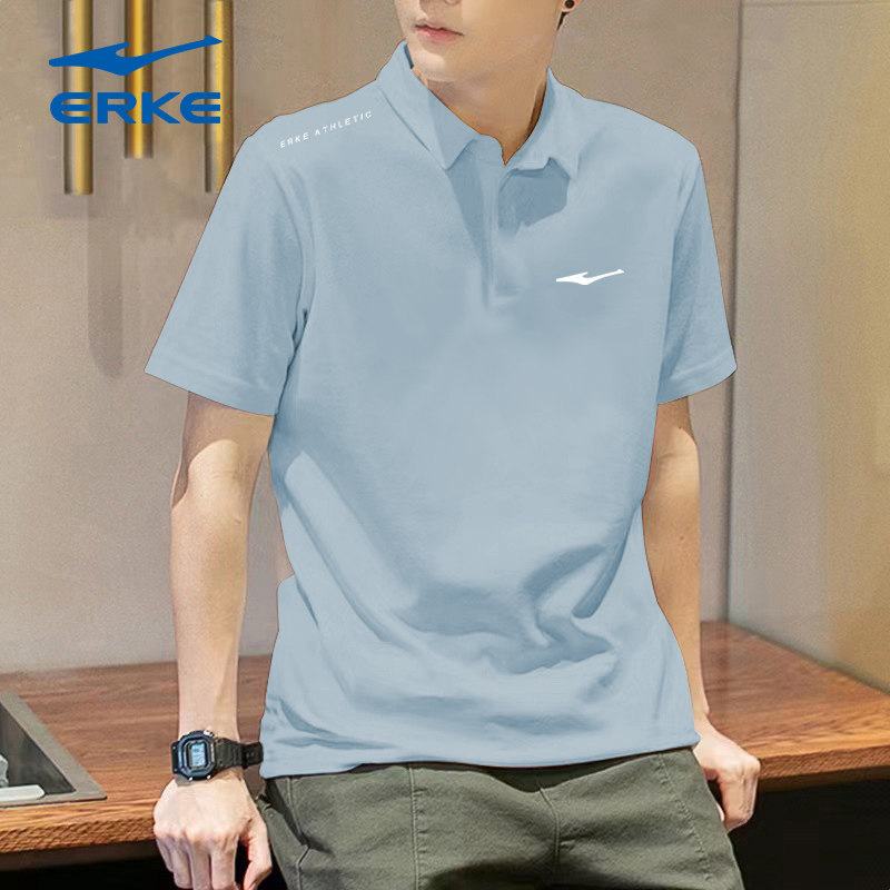 鸿星尔克短袖男子T恤2026冬季新款冰丝速干polo衫男士运动体t恤男,运动服/休闲服装,运动T恤,淘宝优惠券,粉丝福利购,淘宝优惠卷